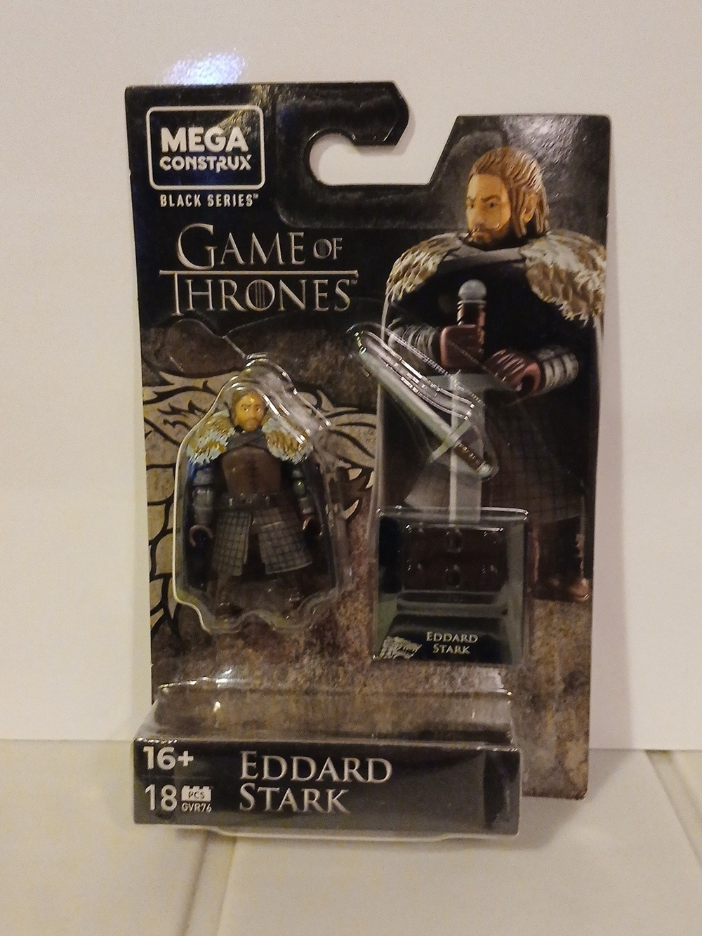 Mega Construx Game of Thrones Eddard Stark Figure - Brown & Black